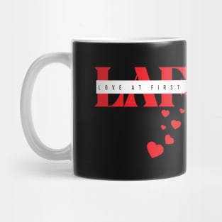 White and Red Love at First Sight Design Mug